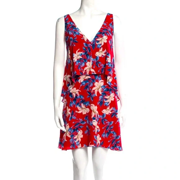 intermix red dress INTERMIX Twist Front Satin dress. SIZE-S, COLOUR-RED&MAROON, $285